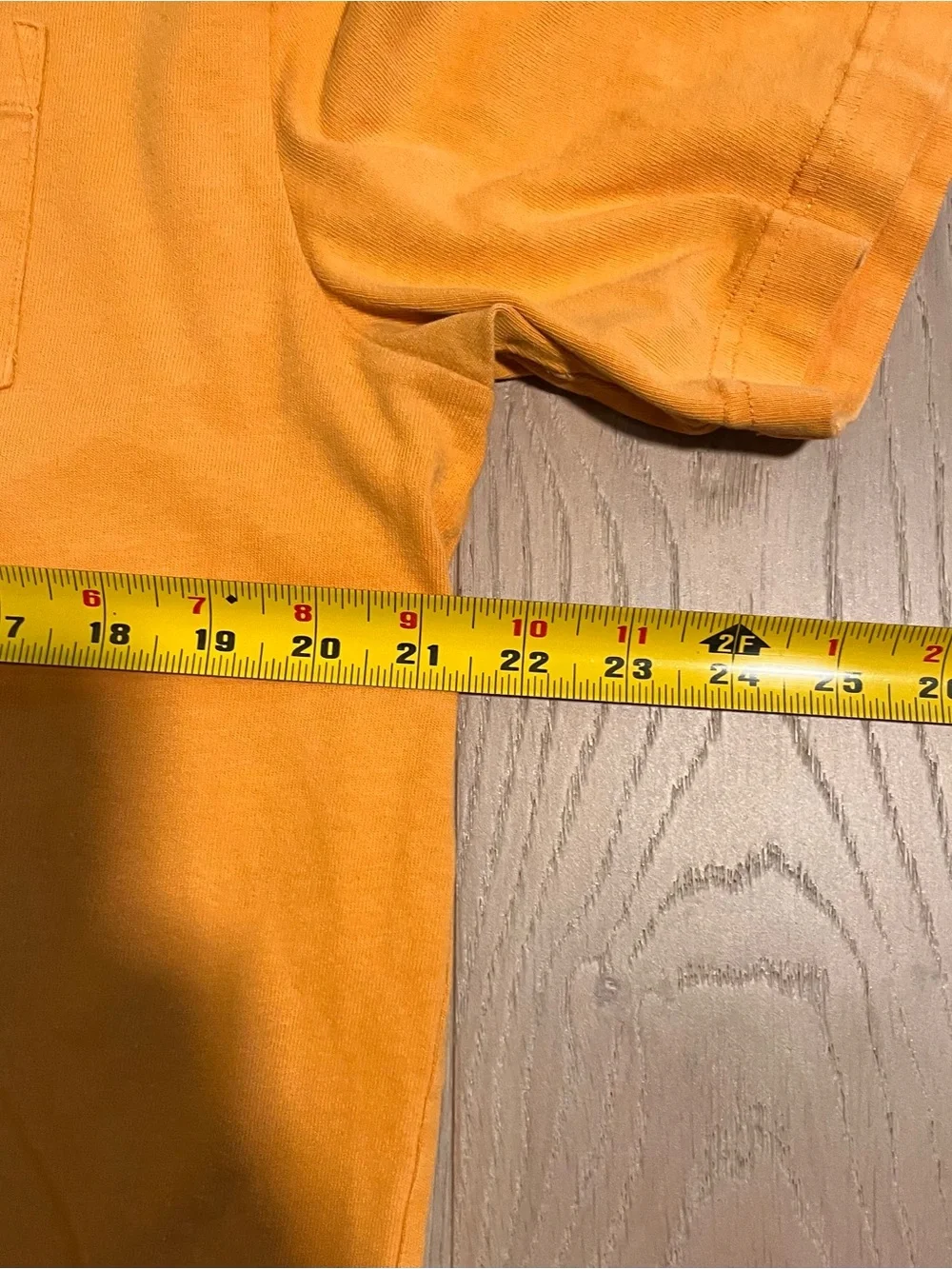 Vintage blue tag champion yellow blank tee with pocket and embroidery - Picture 8 of 8